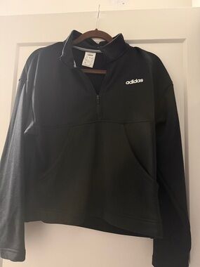 adidas Black Half-Zip Pullover Sweater